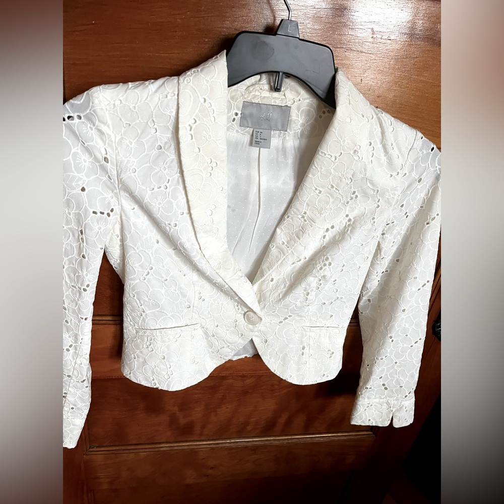 Lovely white eyelet jacket